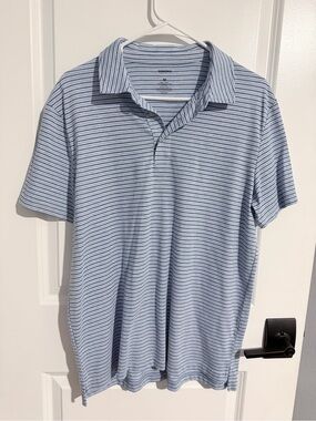 Sonoma Blue and Navy Striped Polo Shirt